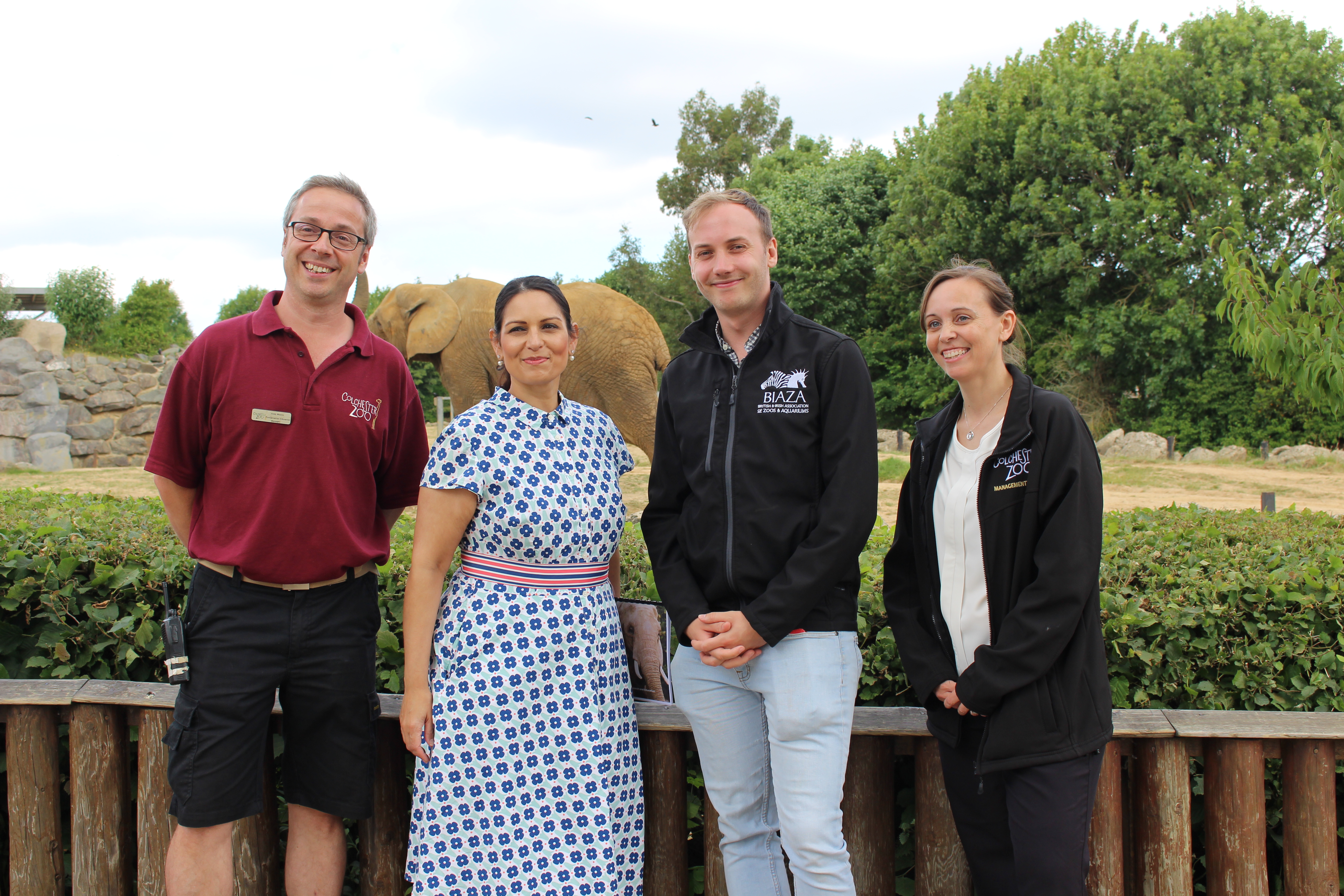 Priti Patel visits Colchester Zoo